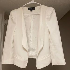 Chiffon off white-white blazer